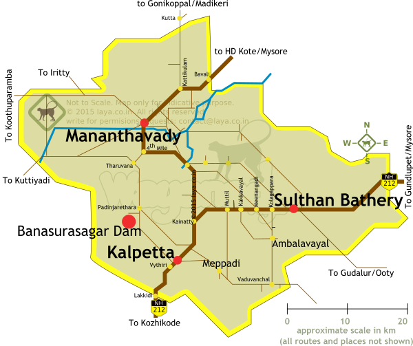 Route map to Banasura Sagar Dam in Wayanad. Take the diversion at Padinjarathara 