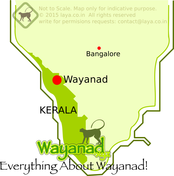 Location of Wayanad in Kerala.