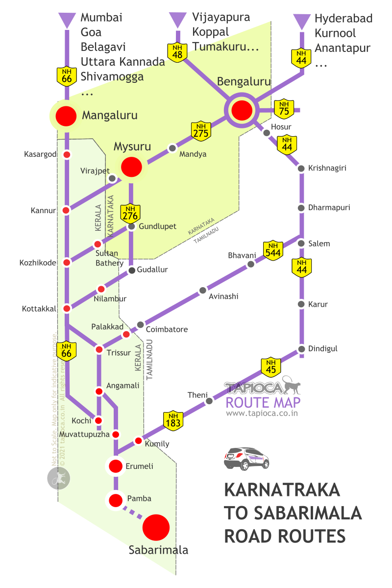 Routes to Sabarimala via Wayanad